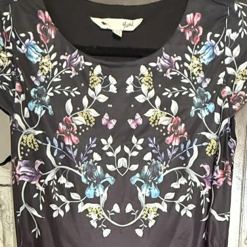 Black Floral Bodycon Sheath Dress